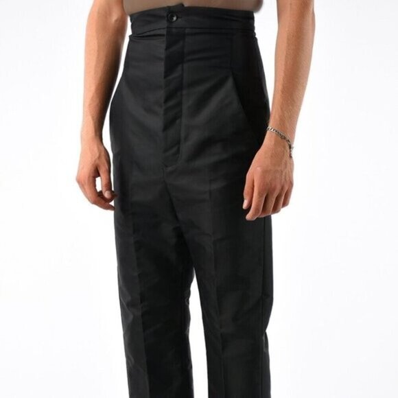 Rick Owens RUNWAY Dirt S/S 18 High Waisted Trousers 48 US 32 M Mens Black $1230 - Picture 3 of 12